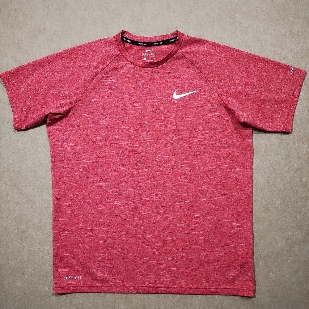 NikeāMen's Speckled Red Short Sleeve Dri-FIT Shirtā#5